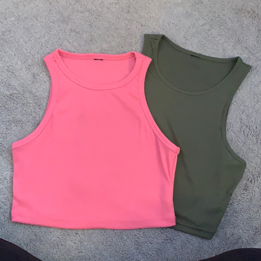 Pack of 2 SHEIN high neck tank tops